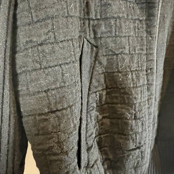 Annette Gortz Women's Full Zip Merino Wool Black Sweater M - Picture 9 of 14